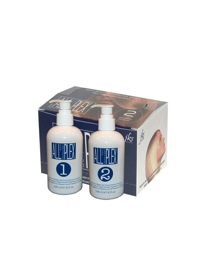 jks International ALL hd PLEX bond treatment up to 80 application Italian formula Kit for Bleaching, Coloring, Perm and Relaxer application protection for All Hair Types, up to 80 Application Large Kit  - Image 1