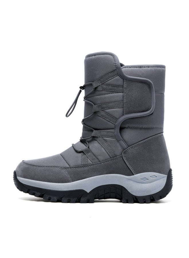 Popular Adult Men's And Women's New High-top Couple's Cotton Outdoor Cotton Shoes Frosted Popular Warm  Shoes
