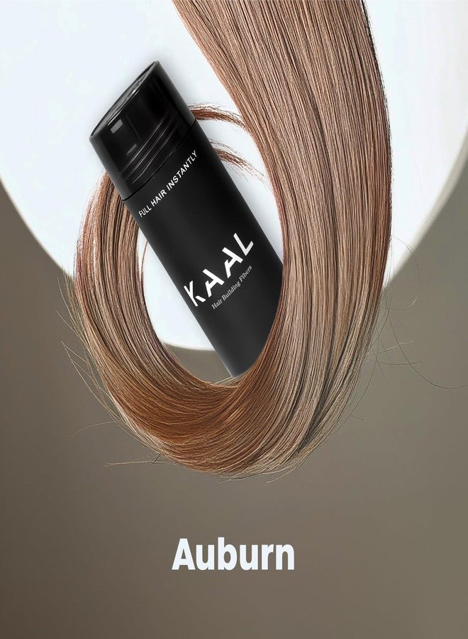 KAAL Hair Fiber Powder - (27.5g, Auburn), Refillable Bottle Hair Filler to Conceal Thinning Areas | For Men & Women, Instantly Effective - Image 2