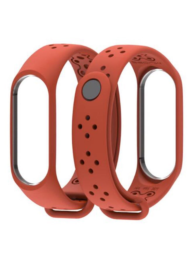 NIBEMINENT Replacement Strap For Xiaomi Mi Band 4 Orange  - Image 1
