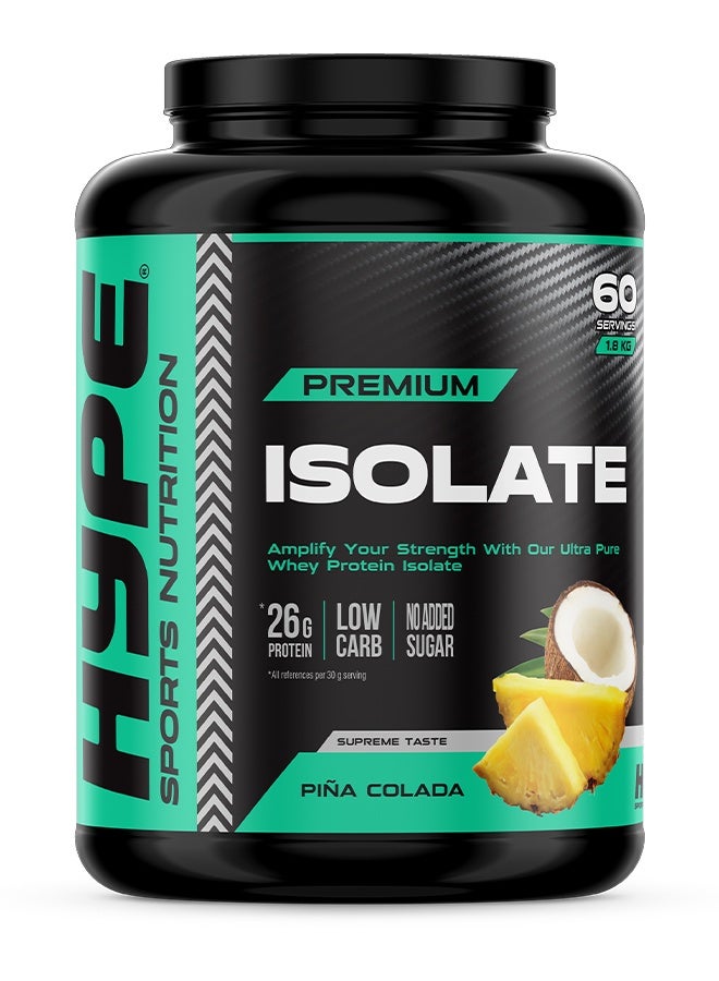 هايب مسحوق بروتين آيزوليت نكهة بينا كولادا | ١٫٨ كيلوغرام | مصدر بروتين عالي الجودة - Image 1