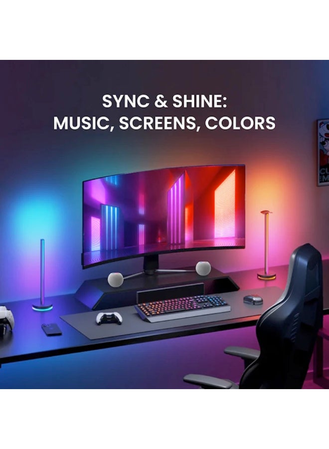 يلايت Yeelight Beam RGBIC Light Bar Set, Addressable LED Column 2 Pieces Headphone Holder Sync With Music | YLFWD-0021  - Image 5