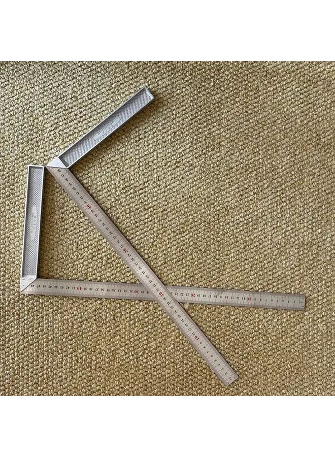 2PCS Metal Angle Measuring Tool Set 500mm Right Angle Ruler High Precision - Image 2