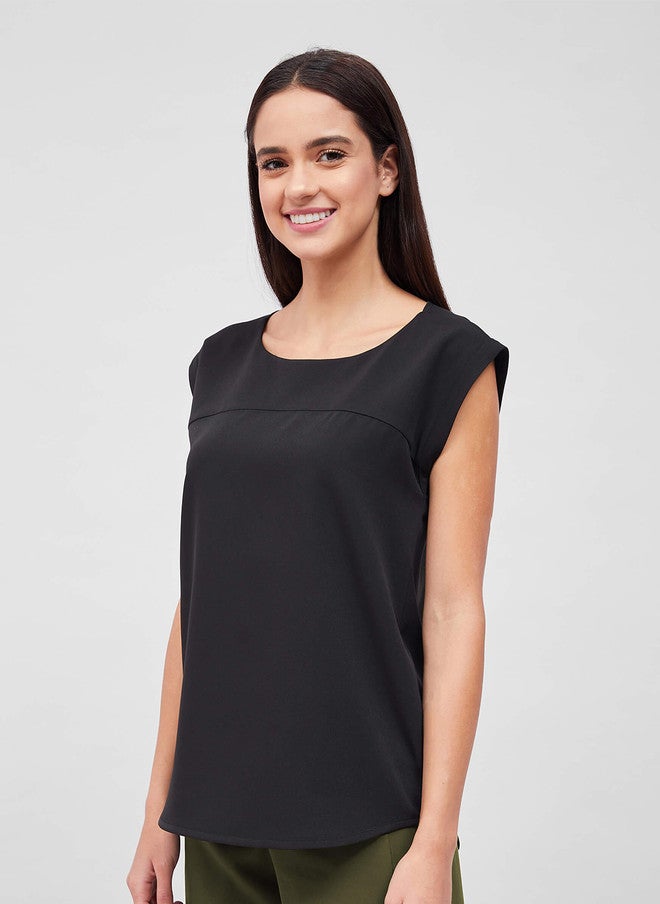 SALT ATTIRE Black Extended Sleeves Regular Top - Image 3