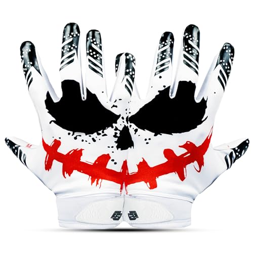 Eternity Gears Jester Football Gloves - Tacky Grip Adult Sizes (Small) - Image 1