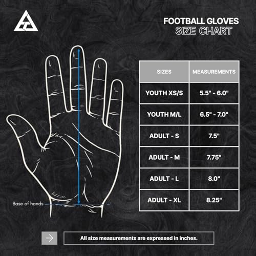 Eternity Gears Jester Football Gloves - Tacky Grip Adult Sizes (Small) - Image 5