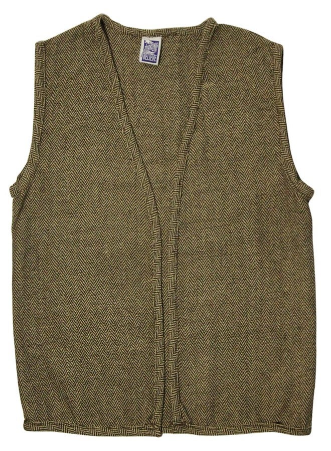 Making Believe Boys Peasant Costume Vest - Brown Tweed - Large 8-10 | Pilgrim Outfit, Renaissance Vest, Victorian, Pioneer, Farmer Costume, 19th, and 20th Century Clothing, Newsie - Image 1