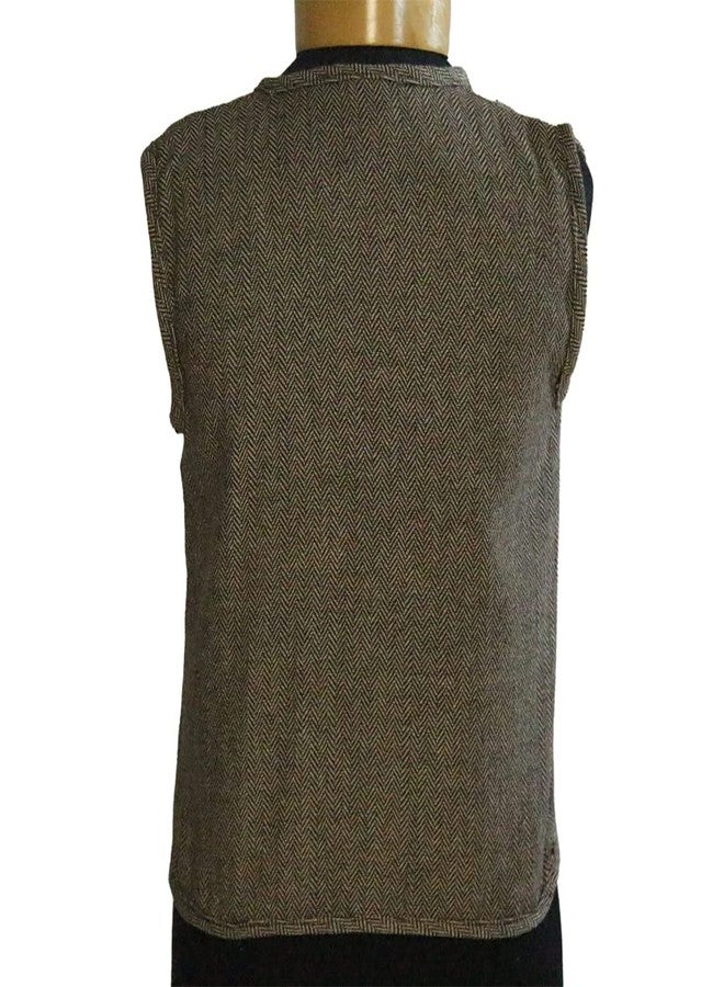 Making Believe Boys Peasant Costume Vest - Brown Tweed - Large 8-10 | Pilgrim Outfit, Renaissance Vest, Victorian, Pioneer, Farmer Costume, 19th, and 20th Century Clothing, Newsie - Image 5