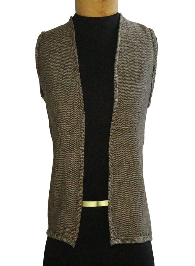 Making Believe Boys Peasant Costume Vest - Brown Tweed - Large 8-10 | Pilgrim Outfit, Renaissance Vest, Victorian, Pioneer, Farmer Costume, 19th, and 20th Century Clothing, Newsie - Image 4