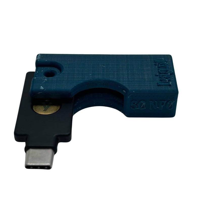 Designz3D Designz3D Yubikey Protector Flip Case Keychain Holder (Dark Green, 5C NFC) - Image 2
