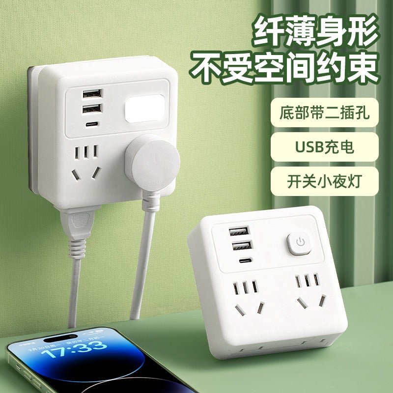 Expansion Socket Power Conversion Multifunctional Usb One-Turn Multi-Conversion Socket Wireless Household Expansion Row Plug Board - Image 2