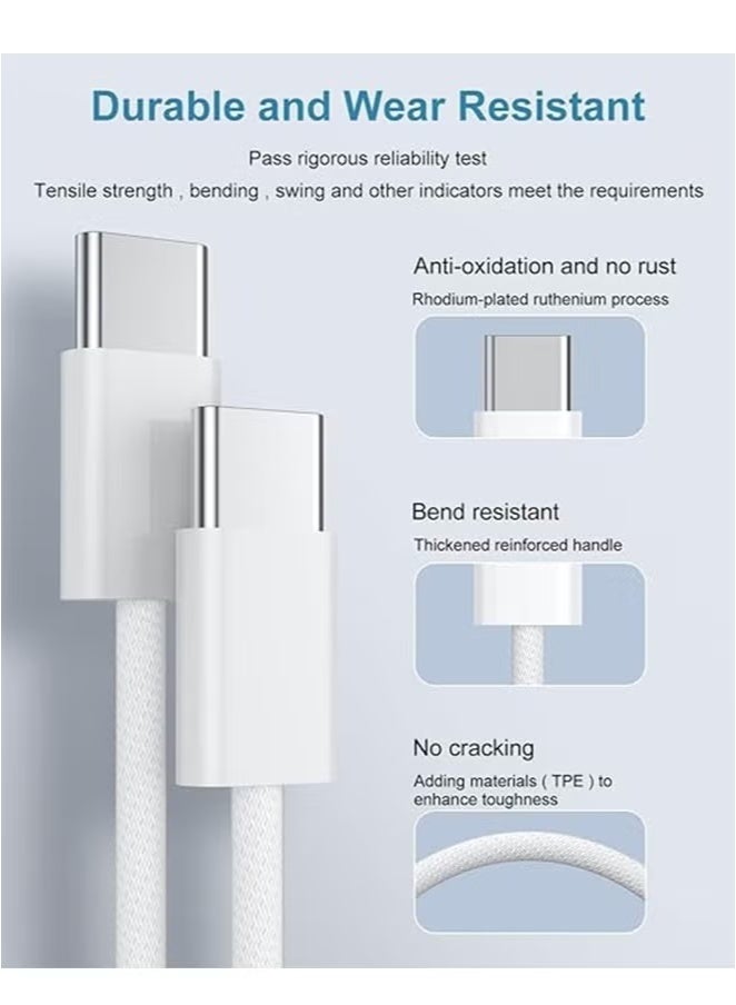 20W Fast Charger | USB C Wall Fast Charger with 1M Type C to C Charging Cord Compatible with IPhone 16/15/Pro Max/Pro/Plus and all Type C Mobile  - Image 2