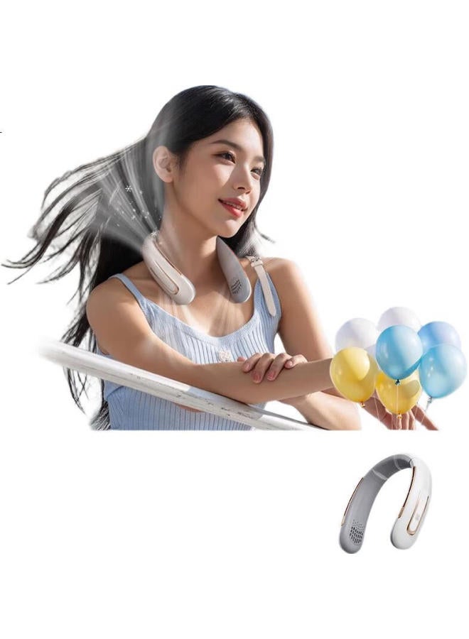 Miniso Portable Neck Hanging Fan Usb Rechargeable Mini Fan With Long Battery Life, Quiet Operation, Perfect For Outdoor Use To Cool Your Neck - Image 2