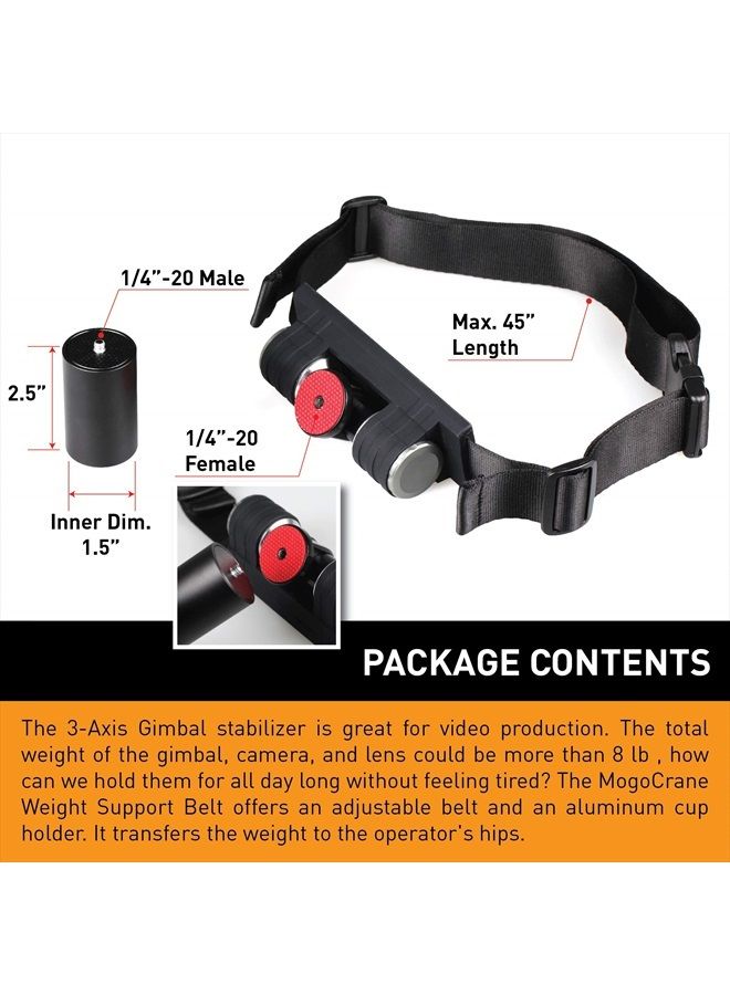 MoGoPod MogoCrane Belt Kit (Belt + Aluminum Tumbler) for DJI Ronin Stabilizer and Tripod Heavy Duty Monopod, Rotary Arm - Image 5
