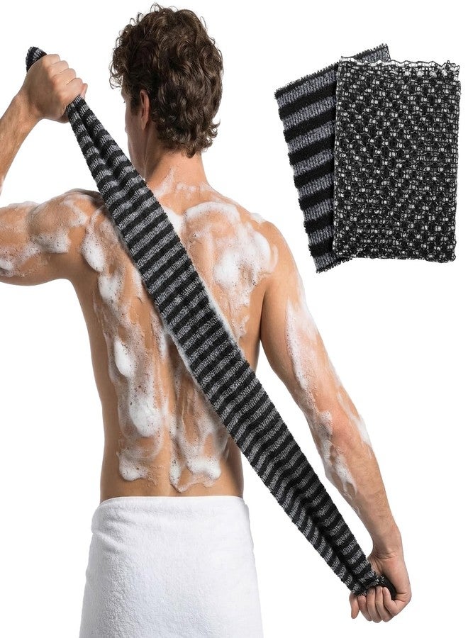 KFHENSOMR 2Pcs Japanese Exfoliating Shower Towel, 40" Extra Long Towel - Image 1