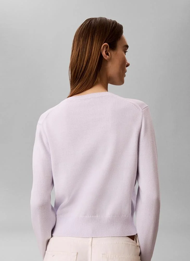 Calvin Klein Jeans Monologo Embroidery Cropped Jumper