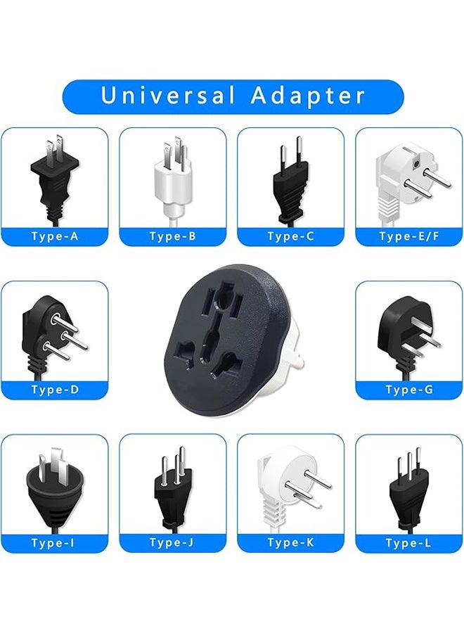 YJ 5-piece travel adapter set, plug adapters, universal adapters for travel in the US, Australia, UK, and Europe, compact in size. Compatible plug types: A, B, C, D, E, F, G, I, J, K, L. (5 pieces) - Image 3