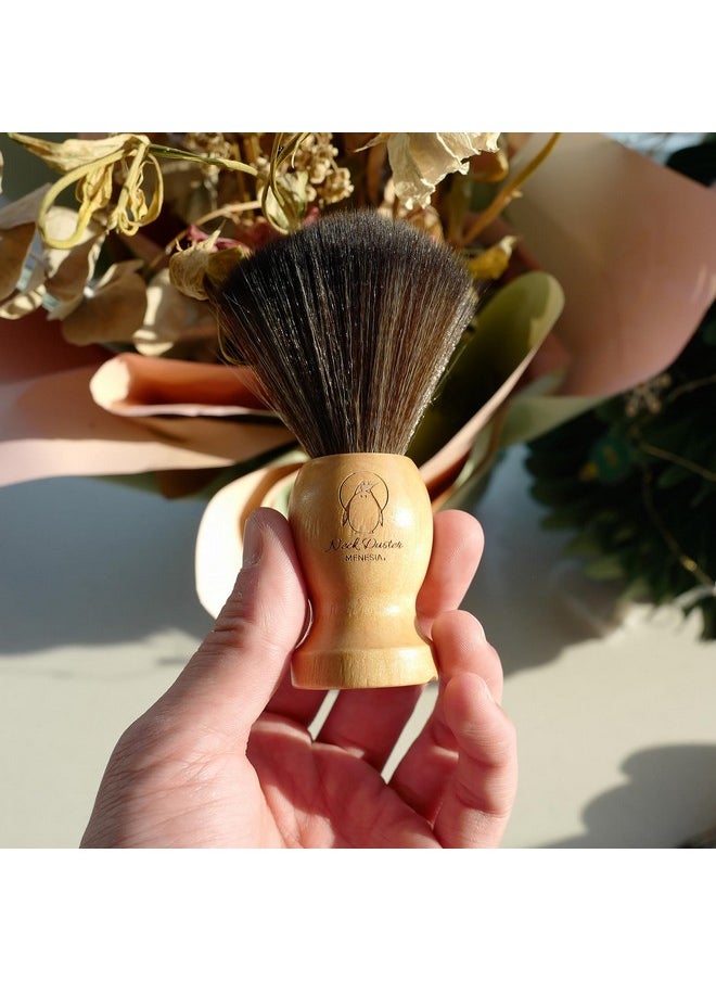 menesia Menesia Small Barber Neck Duster Tool - Wooden Handle Hair Cutting Brush & Duster for Barbers (Penguin)  - Image 5
