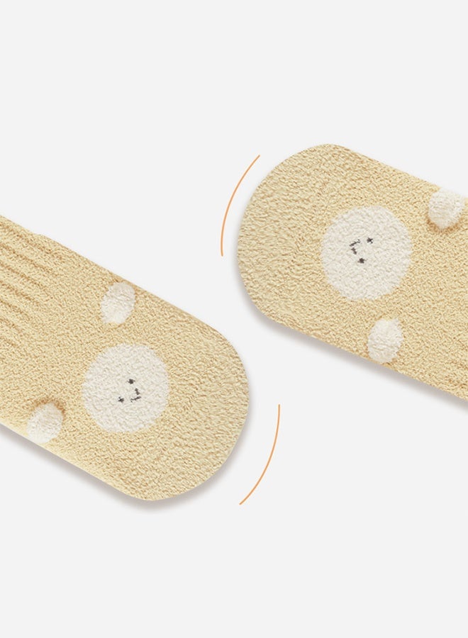 نيمو بابي جوارب أطفال 3 أزواج، بنين وبنات، مانعة للانزلاق، مصنوعة من القطن السميك الدافئ، تصل إلى الكاحل، مزودة بمشابك مانعة للانزلاق (من 1 إلى 3 سنوات). - Image 5