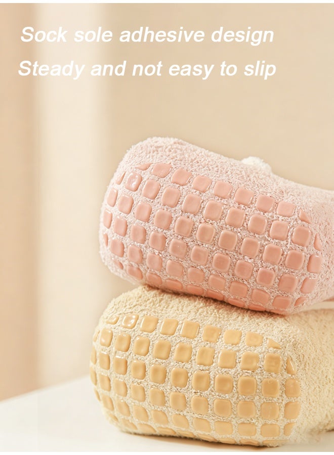 نيمو بابي جوارب أطفال 3 أزواج، بنين وبنات، مانعة للانزلاق، مصنوعة من القطن السميك الدافئ، تصل إلى الكاحل، مزودة بمشابك مانعة للانزلاق (من 1 إلى 3 سنوات). - Image 2