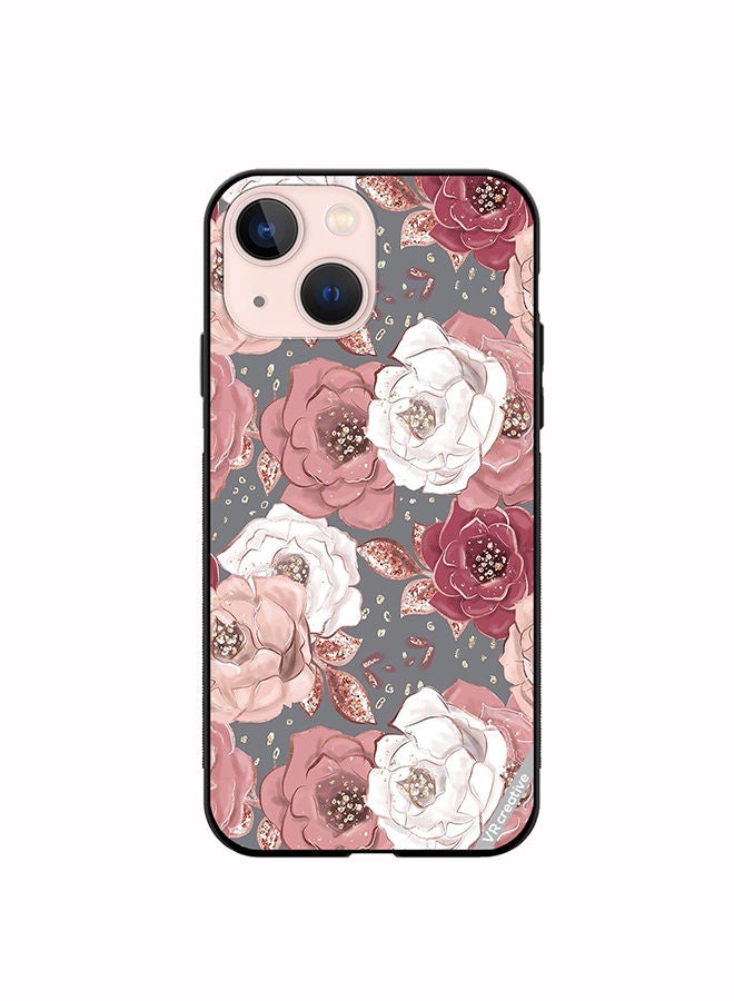 VR CREATIVE Protective Case Cover For Apple iPhone 13 Rose Flower Design Multicolour - Image 1