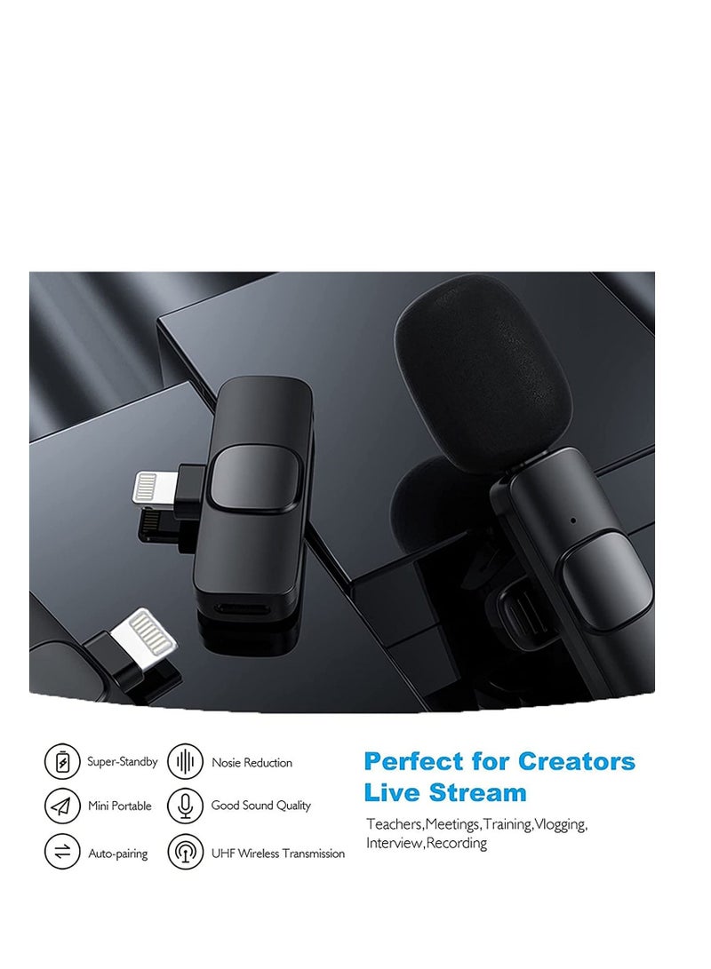 2 in 1 iphone or type-c Wireless Lavalier Microphone For IPhone, Plug Play, Portable Audio Video Recording Mic for Youtube, Live Stream, Vlog, Interview, Laptops PC - Image 4