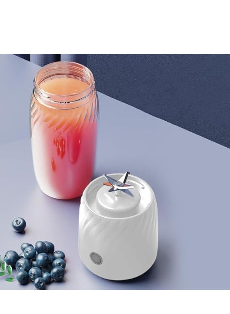 Hihonor Portable Blenders Rechargeable Mini Juicer, Handheld Mini Personals Electric Juicer for Fruit and Vegetables, USB Rechargeable Mini Juicing Cup for Outdoor Sports Travel (White)  - Image 5
