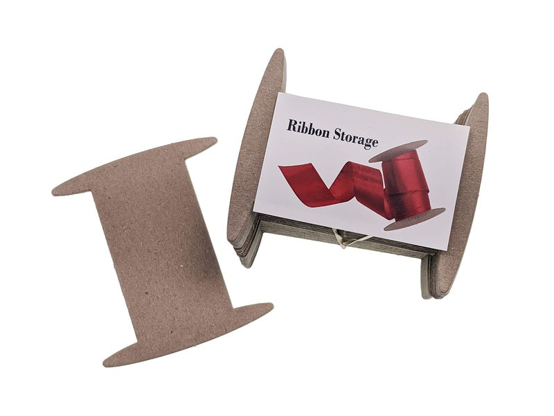 Spoolen RibbonStorage Ribbon Spools 50 spools  Craft OrganizerWrapping Paper StorageBinStorage Cabinet OrganizationTwine Storage Wrapping GiveThanks with a Ribbon Card Medium