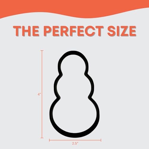 Bundle of Fun Snowman Cookie Cutter with Easy Push Design (4 inch) - Image 3