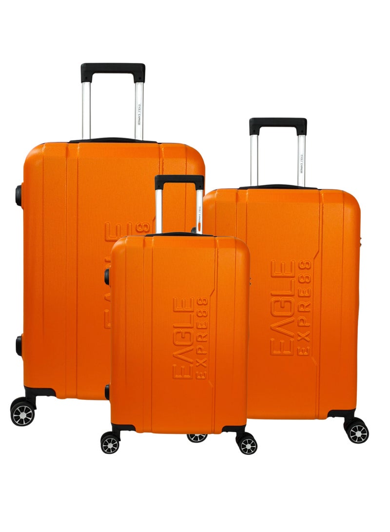 ايجل اكسبريسس باترون ABS صلبة مقاس 20 و24 و28 بوصة، مجموعة من 3 قطع، برتقالي - Image 1