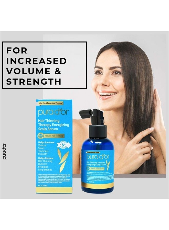 Pura d'or سيروم تنشيط فروة الرأس (4 أونصات) مع زيت الأركان، البيوتين، الكافيين، خلايا الجذع، الكاتالاز ومثبطات DHT، لجميع أنواع الشعر، للرجال والنساء (قد يختلف التعبئة) - Image 2