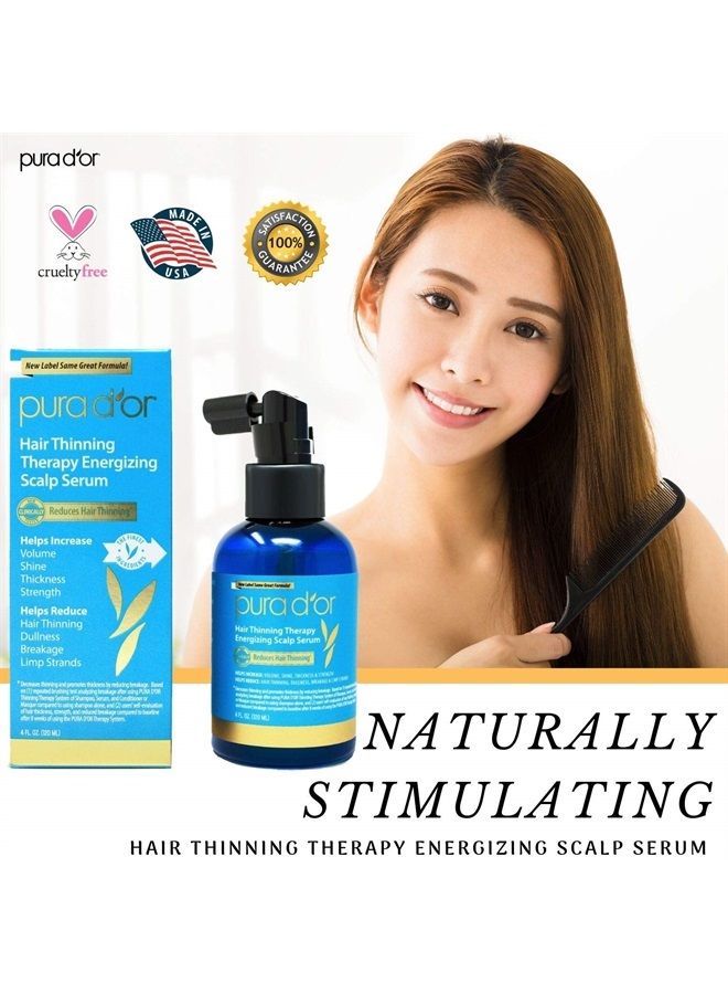 Pura d'or سيروم تنشيط فروة الرأس (4 أونصات) مع زيت الأركان، البيوتين، الكافيين، خلايا الجذع، الكاتالاز ومثبطات DHT، لجميع أنواع الشعر، للرجال والنساء (قد يختلف التعبئة) - Image 4