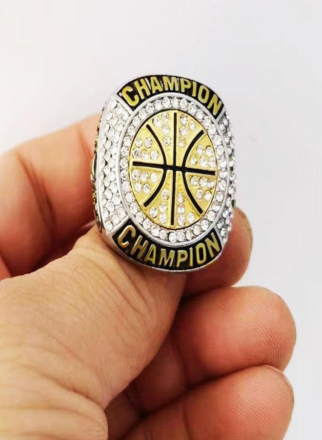 CHXIXUE Size 7 to 14 Basketball Championship Rings 12 Packs Basketball Ring Trophy Award Winner MVP Collectible Gift Champion Ring, 10, Zinc - Image 5