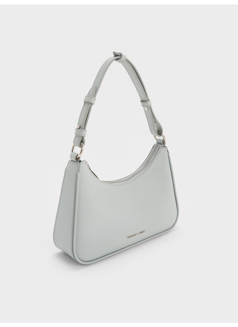 Charles & Keith CHARLES & KEITH Lane Chain-Link Shoulder Bag & Crossbody Bag for Women - Sea Salt Blue  - Image 3