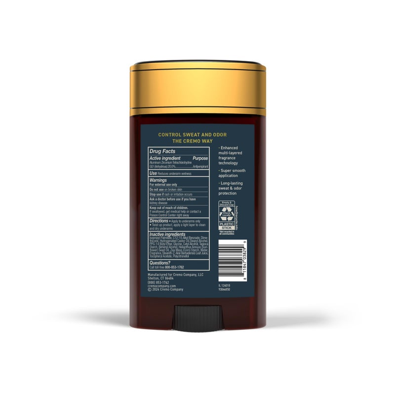 Cremo Palo Santo Antiperspirant & Deodorant for Men, 48-hour Sweat and Odor Protection, 2.65oz - Image 4