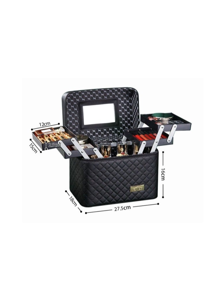 Portable Cosmetic Organizer Bag Black - Image 5