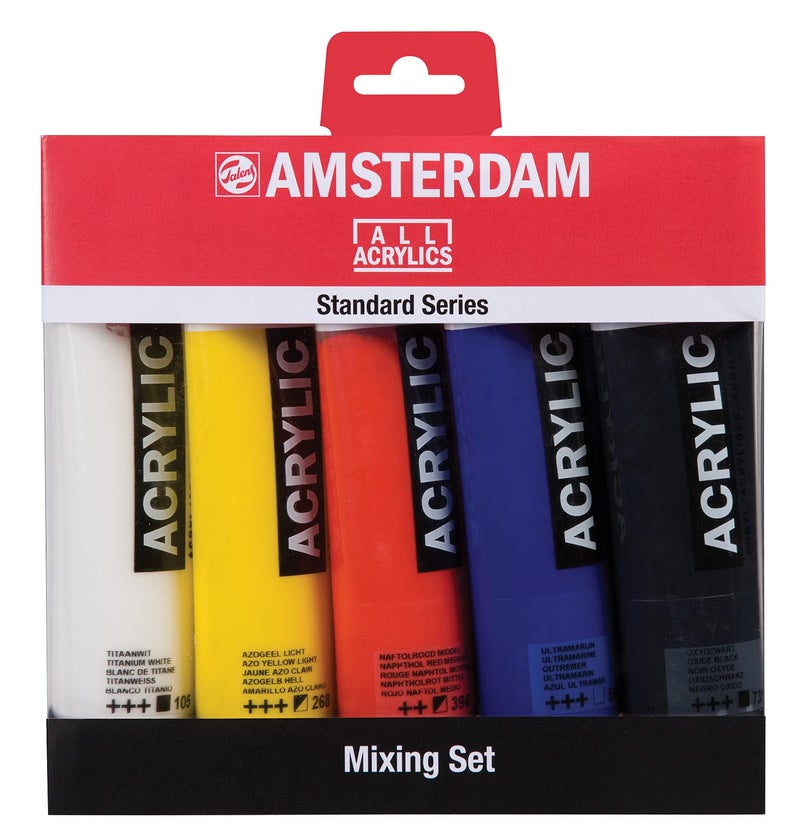 Amsterdam Acrylic Standard Series Paint Set 5x120ml Mixing - Image 1
