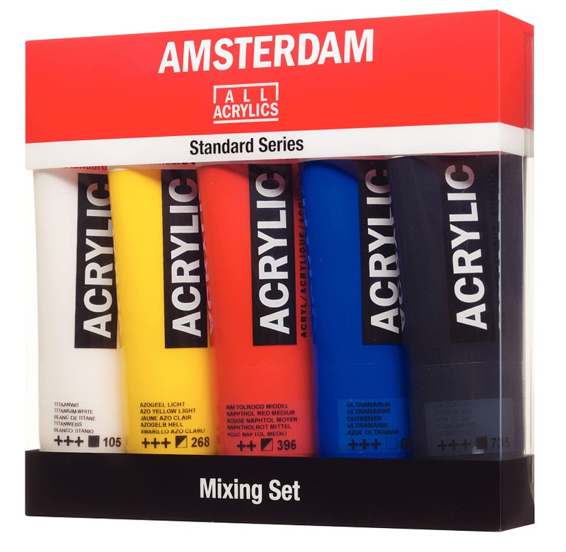 Amsterdam Acrylic Standard Series Paint Set 5x120ml Mixing - Image 2