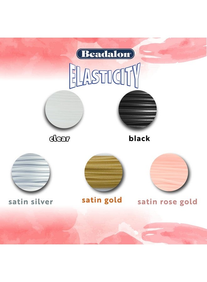 Beadalon Elasticity Stretch Cord 1.0 Mm / .039 In Satin Silver 25 M / 82 Ft - Image 5