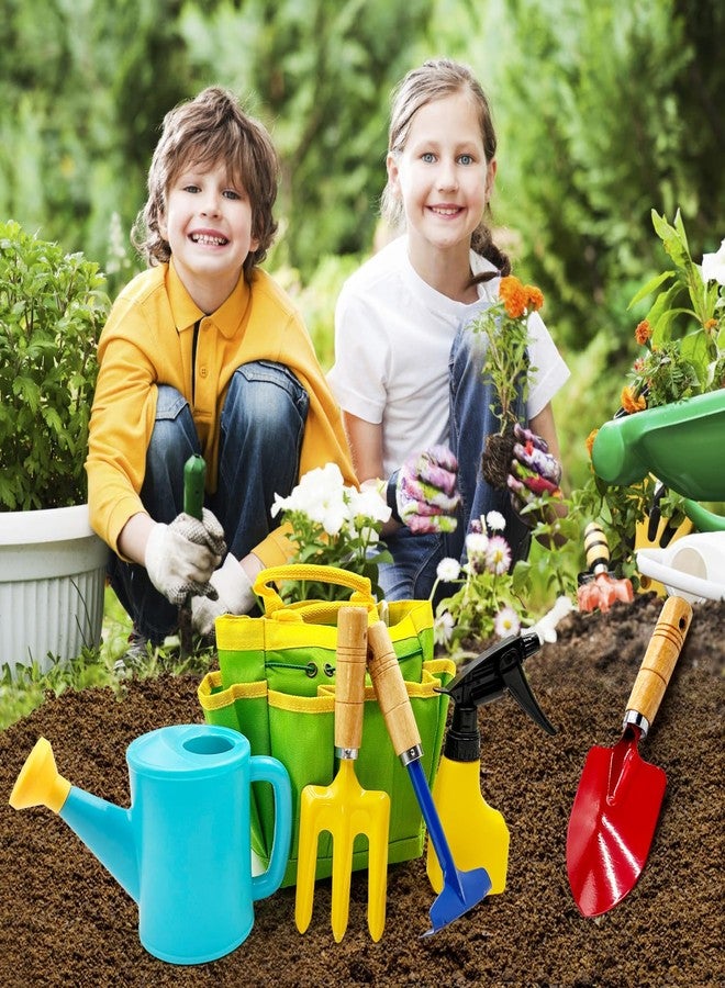 liamasum Kidz Gardening Tools Set Includes Toddlerz Gardening Gloves, Sturdy Tote Bag, Watering Can, Shovel, Rake, Trowel, Childrenz Apron, Garden Notebook for Toddlerz - Image 3