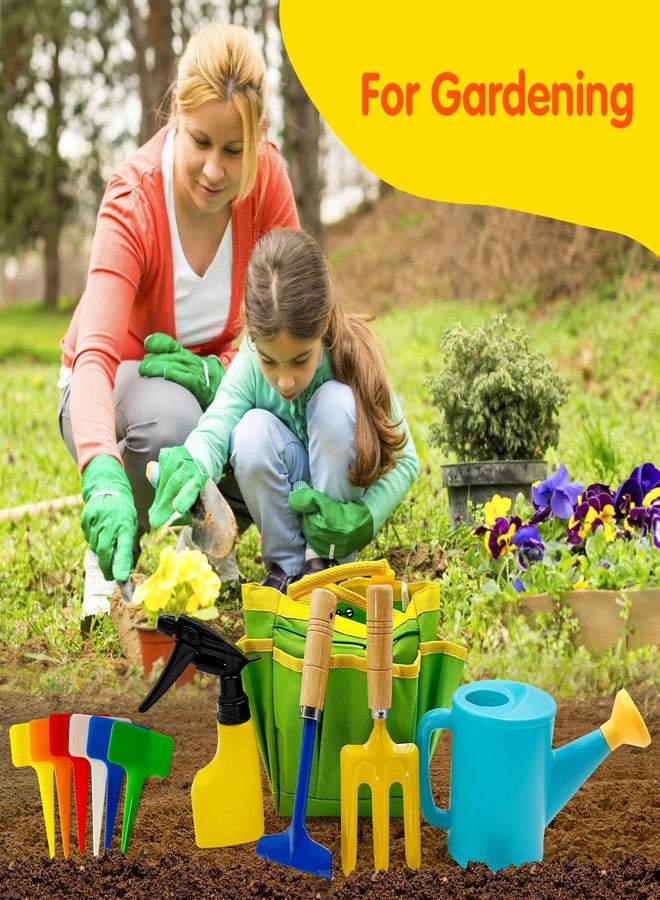 liamasum Kidz Gardening Tools Set Includes Toddlerz Gardening Gloves, Sturdy Tote Bag, Watering Can, Shovel, Rake, Trowel, Childrenz Apron, Garden Notebook for Toddlerz - Image 2