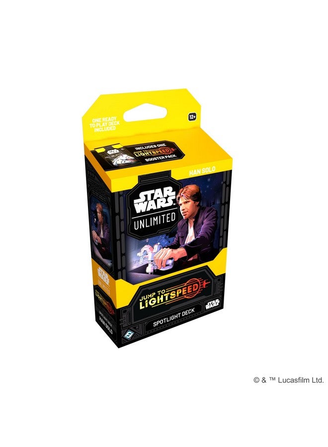 Fantasy Flight Games Star Wars: Unlimited TCG Jump to Lightspeed Han Solo Spotlight Deck - Ready-to-Play 50-Card Deck with Exclusive Cards! Ages 12+, 2+ Players, 20 Minute Playtime, Made by Fantasy Flight Games  - Image 1