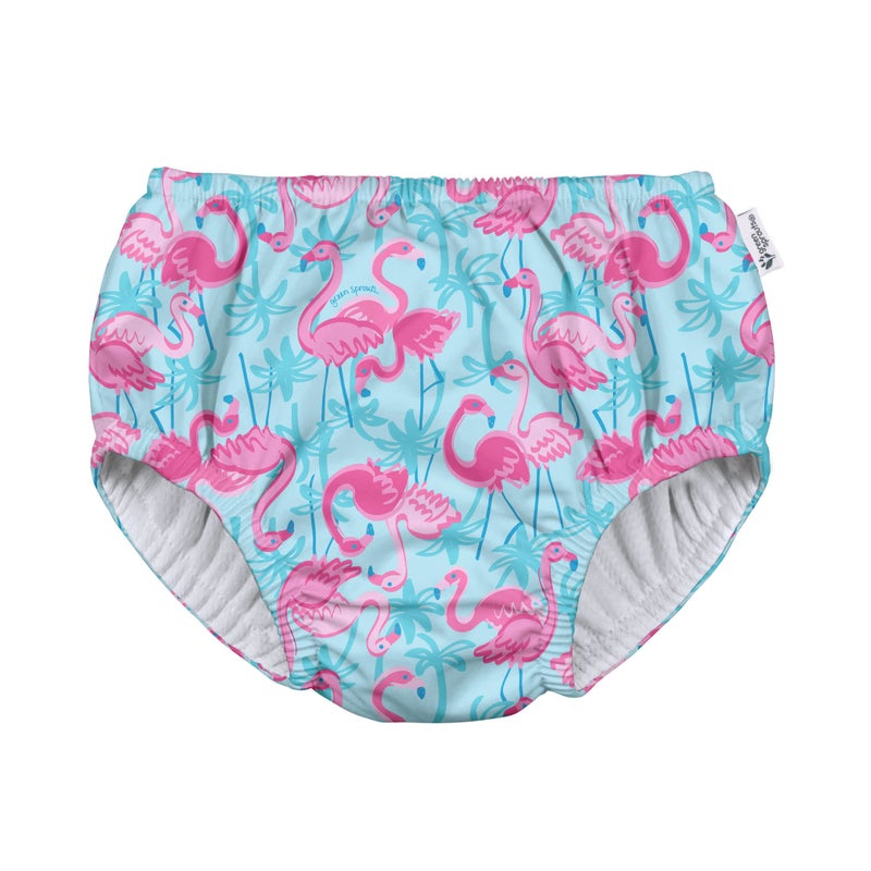 green sprouts baby girls Pullup Reusable and Toddler Swim Diaper Aqua Palm Flamingos 23T US
