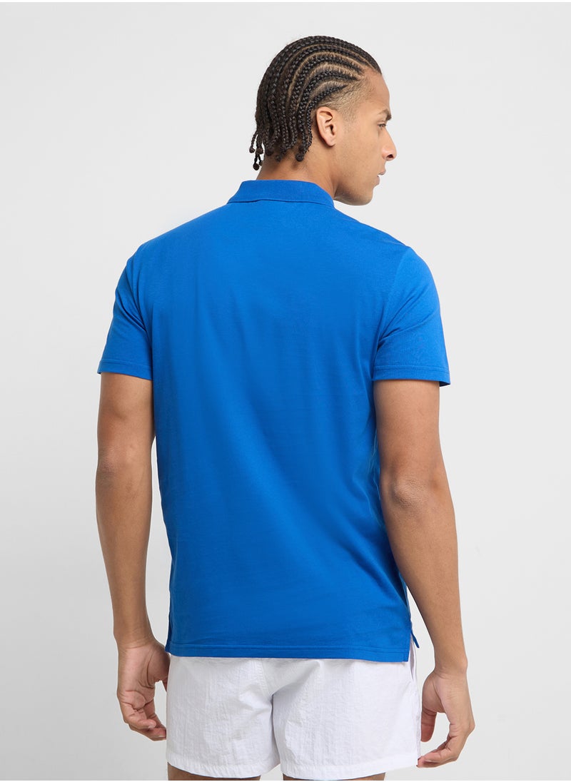 EMPORIO ARMANI Beachwear Logo Polo Shirt  - Image 2