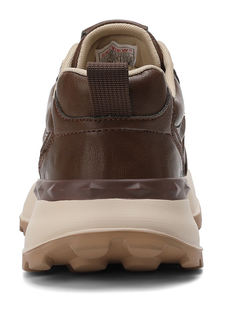 Sky View SKY VIEW Men Fashion Casual Shoes Mid Top Wide Hiking Sneakers Non-Slip Trekking Walking Shoes Running Shoes for Men with Arch Support  - Image 4