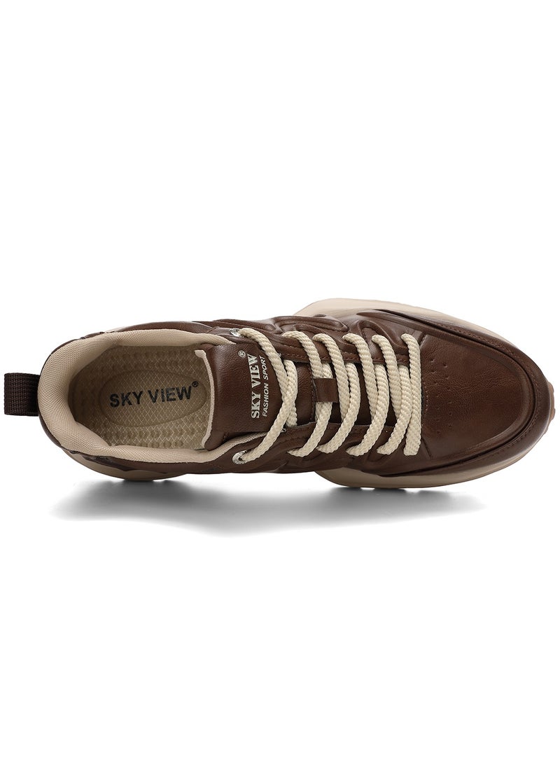 Sky View SKY VIEW Men Fashion Casual Shoes Mid Top Wide Hiking Sneakers Non-Slip Trekking Walking Shoes Running Shoes for Men with Arch Support  - Image 5