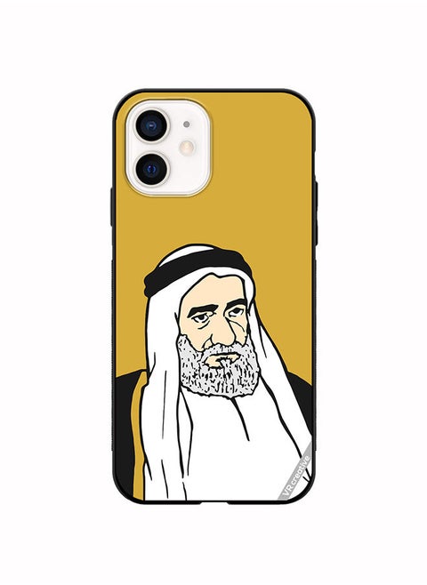 Protective Case Cover For Apple iPhone 12 Sheikh Mohammed Bin Hamad Al Sharqi Design Multicolour