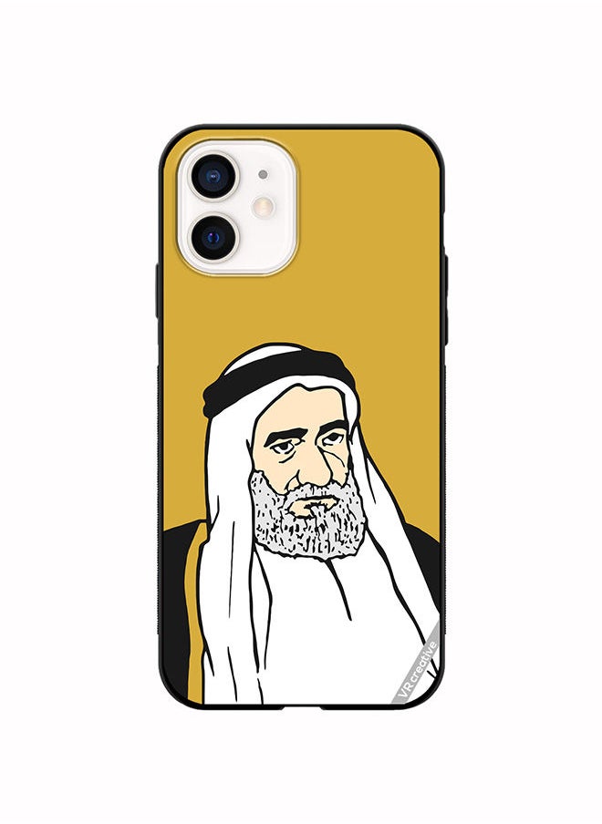 Protective Case Cover For Apple iPhone 12 Sheikh Mohammed Bin Hamad Al Sharqi Design Multicolour