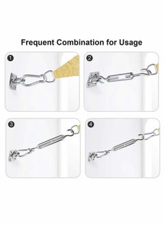 KASTWAVE Awning Attachment Set Heavy Duty Sun Shade Sail Stainless Steel Hardware Kit for Triangle and Square Rectangle Sun Shade Sail Fixing Accessories Shade Sail Hardware Kit  - Image 2