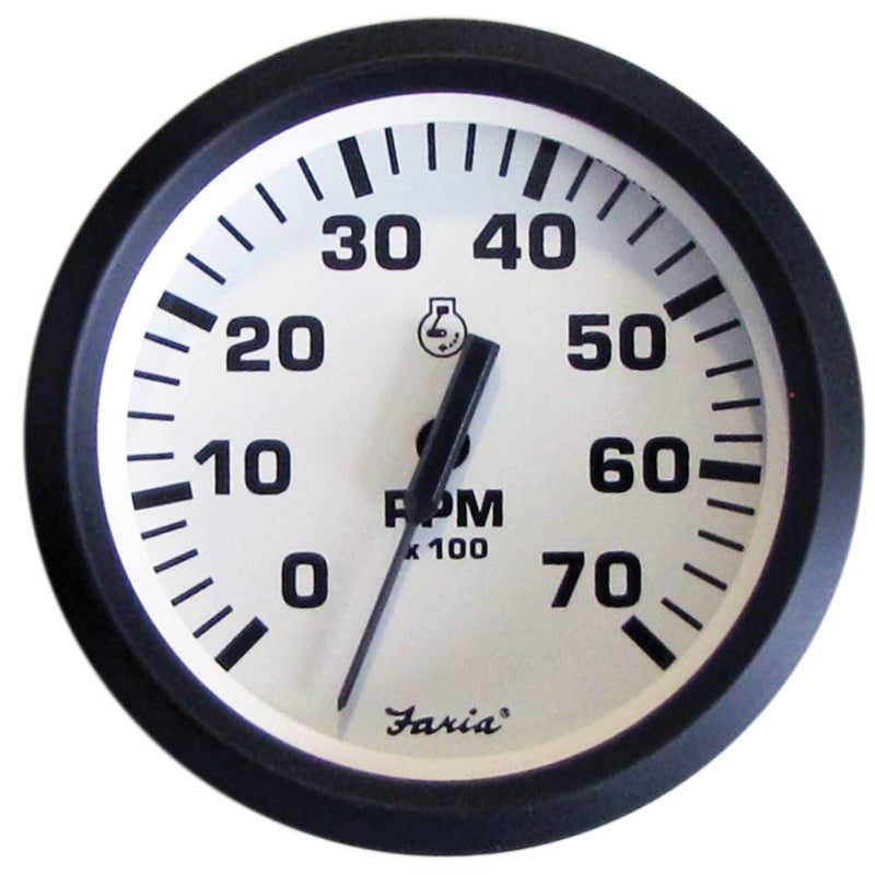 Faria Beede Instruments Faria 32905 Euro Tachometer 7 Gauge All Outboard White 4